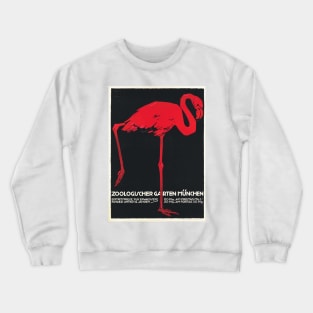 Zoologischer Garten Munchen Germany Munich Zoo Flamingo Vintage Travel Crewneck Sweatshirt